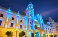 Valencia City Hall, Spain, at night Royalty Free Stock Photo