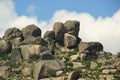 Valencia de Alcantara granite rock landscape Royalty Free Stock Photo