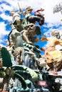 Las Fallas papier mache art statue prior to burning in Valencia