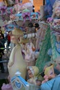 Las Fallas papier mache art statue prior to burning in Valencia