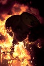 Valencia Fallas, burning huge figures. Royalty Free Stock Photo