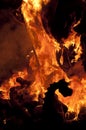 Valencia Fallas, burning huge figures. Royalty Free Stock Photo