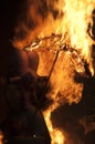 Valencia Fallas, burning huge figures. Royalty Free Stock Photo