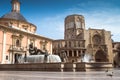 Valencia - Plaza de la Virgen with Rio Turia fountain