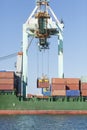 Valencia port cargo crane