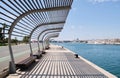 Valencia port structure and landscape Royalty Free Stock Photo