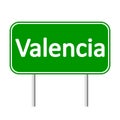 Valencia road sign.