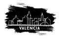 Valencia Spain City Skyline Silhouette. Hand Drawn Sketch Royalty Free Stock Photo