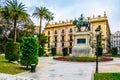 VALENCIA, SPAIN, DECEMBER 30, 2015: Monument to Jaime Conquistador in Jardines del Parterre in Valencia, Spain...IMAGE