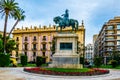 VALENCIA, SPAIN, DECEMBER 30, 2015: Monument to Jaime Conquistador in Jardines del Parterre in Valencia, Spain...IMAGE