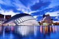 Valencia, Spain, Europe - Hemisferic futuristic building panoramic view in the City of Arts and Sciences