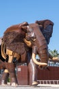 Elephant model sculpture at the Bioparc in Valencia Spain on February 26, 2019