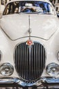 Valencia, Spain - January 22, 2021: A 3/4 liter Jaguar luxury vintage car