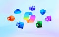 Valencia, Spain - January, 2024: Microsoft Copilot AI works on the Microsoft 365 apps with Artificial Intelligence in real time.
