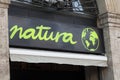 Natura logo on Natura store Royalty Free Stock Photo