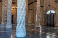 VALENCIA, SPAIN, JUNE 17, 2019: The hall of columns inside of Lonja de la Seda building in Valencia, Spain Royalty Free Stock Photo