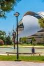 VALENCIA, SPAIN, JUNE 17, 2019: Pond inside of Jardins del Turia in Valencia, Spain