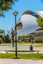 VALENCIA, SPAIN, JUNE 17, 2019: Pond inside of Jardins del Turia