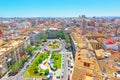 View above on square, Plaza of the Queen Placa de la Reina in