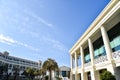 Valencia, Spain - June 20, 2019: View of the spa hotel Las Arenas, a luxurious accommodation for tourists looking for sun and