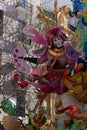 Crowd at Las Fallas de Valencia, Details of Falla Exposicio-Misser Masco. Ninot. First winning work of the special prize