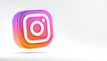 Valencia, Spain - March, 2021: Isolated Instagram logo camera icon, gradient colorful symbol for smartphones. Free social media