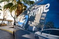 Valencia, Spain - May 6, 2021: Amazon Prime parcel delivery van parked on a street in Valencia Royalty Free Stock Photo