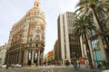 VALENCIA, SPAIN - NOVEMBER 28, 2019: headquarters of Banco de Valencia bank in the historic city of Valencia, Spain