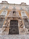 Valencia, Spain - October 16, 2022: Exterior facade of the Marques de Dos Aguas is perhaps the most spectacular museum