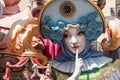 Valencia, Spain. September 5, 2021. Beautiful detail of monuments at the festival of fallas in Valencia, Spain