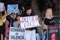 Valencia , Spain. September 18, 2022: Meeting, Ukraine War Protest. Protest against Russian invasion of Ukraine. Some Royalty Free Stock Photo