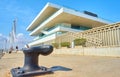 Valencia, Spain - September 15, 2019: the Veles e Vents building in Marina Real, designed to host parties and musical and cultural
