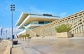 Valencia, Spain - September 15, 2019: the Veles e Vents building in Marina Real, designed to host parties and musical and cultural