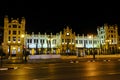 Valencia train station building by night Royalty Free Stock Photo