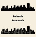 Valencia, Venezuela, city silhouette