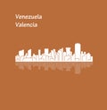 Valencia, Venezuela, city silhouette