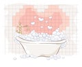 Valentin card -- Bath for Lovers