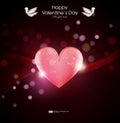 Valentin day, Greting card with heart and love