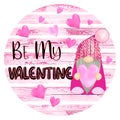 Valentin Gnome clipart. Be my Valentine. Valentines Day print