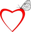 Valentin's butterfly heart frame