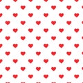 Valentin`s red heart pattern. Seamless background Royalty Free Stock Photo
