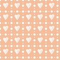 Valentin`s red heart pattern. Seamless background Royalty Free Stock Photo