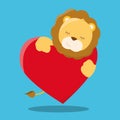 valentine animals lion heart007