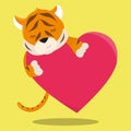 valentine animals tiger heart 04