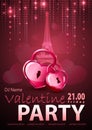 Valentine background. Disco poster