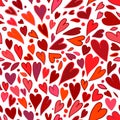 Valentine background, heart shapes. Love seamless pattern for your design Royalty Free Stock Photo