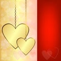 Valentine background with hearts Royalty Free Stock Photo