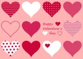 Valentine background with hearts