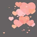 Valentine background with hearts, repetitive pattern