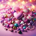 Valentine abstract Background chocolates candies